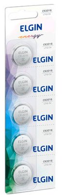 Bateria CR2016 3V Lithium (5 unid)