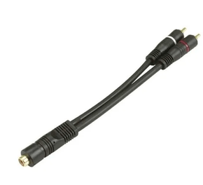 Cabo 4mm Y RCA 2 Macho e 1 Fêmea Preto T1