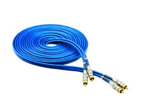 Cabo RCA Prime Plug Metal Azul 4mm 5m Svart TechOne