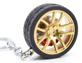 Chaveiro Roda Dourada c/ Pneu