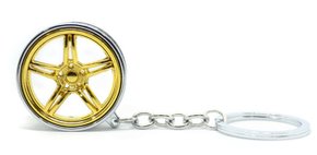 Chaveiro Roda G-53 Dourada