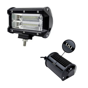 Farol Auxiliar Retangular 8 Led 24W 10-30V Cinoy (medidas: A:8cm x L:15cm x P:6cm)