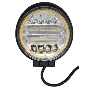 Farol Auxiliar Redondo 32 Leds 72W 12/24V c/ Angel Eyes Cinoy (diametro 11,3 x 3,5 espessura)