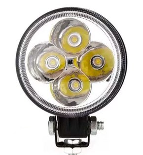 Farol Auxiliar 4 Led 12W 10-30V Cinoy (Diâmetro 8cm)
