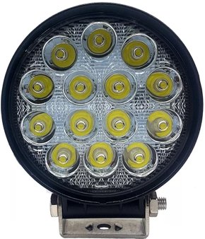 Farol Spot OFF ROAD 14 LEDS 42W BIVOLT (diametro 11,4cm)