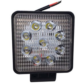 Farol OFF ROAD 9 LEDS 27W BIVOLT 6000K Quadrado (medidas 10,9 x 10,9)