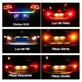 Fita Porta Malas 72 5050 LED SMD 12V 120cm IP68 (Re, Pisca, Alerta e Freio)