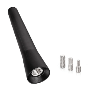 Haste Antena Universal c/ Adaptador M5 e M6 20cm Preta