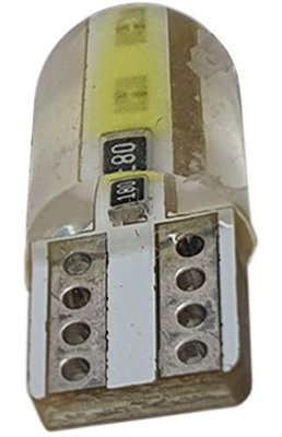 Led T10 Silicone 4 Chip COB 12V 8000K