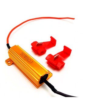 Resistor Lampada Led Canceller 50W 8RJ c/ Presilhas