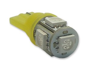 T10 Esmagada 5 5050 SMD Laranja 24V