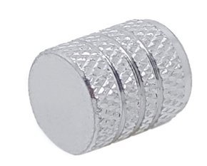 Tampa Bico Ventil Prata Texturizada