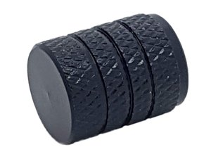 Tampa Bico Ventil Preta Texturizada