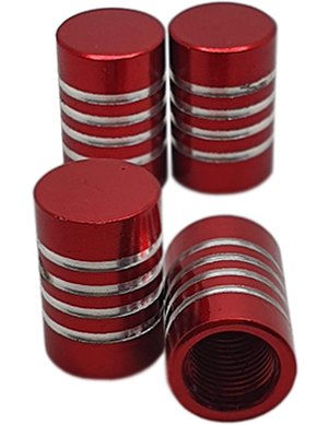 Tampa Bico Ventil Vermelho Listrada