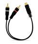 Cabo 4mm Y RCA 2 Macho e 1 Fêmea Preto T1