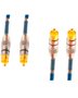 Cabo RCA Prime Plug Metal Azul 4mm 5m Svart TechOne
