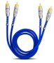 Cabo RCA Prime Plug Metal Azul 5mm 1m Svart TechOne