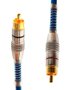 Cabo RCA Prime Plug Metal Azul 5mm 1m Svart TechOne