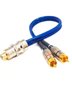Cabo 5mm Y RCA Prime Plug Metal Azul 1 Fêmea e 2 Machos Svart Techone