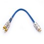 Cabo 5mm Y RCA Prime Plug Metal Azul 1 Fêmea e 2 Machos Svart Techone