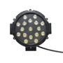 Farol Redondo Off Road 17 LEDs 51W Mascara Negra Bivolt-12v/24v (diametro:18cm)