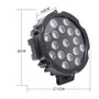 Farol Redondo Off Road 17 LEDs 51W Mascara Negra Bivolt-12v/24v (diametro:18cm)