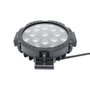 Farol Redondo Off Road 17 LEDs 51W Mascara Negra Bivolt-12v/24v (diametro:18cm)