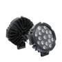 Farol Redondo Off Road 17 LEDs 51W Mascara Negra Bivolt-12v/24v (diametro:18cm)