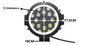 Farol Redondo Off Road 17 LEDs 51W Mascara Negra Bivolt-12v/24v (diametro:18cm)