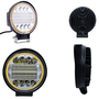Farol Auxiliar Redondo 32 Leds 72W 12/24V c/ Angel Eyes (diametro 11,3 - espessura 3,5)