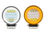 Farol Auxiliar Redondo 32 Leds 72W 12/24V c/ Angel Eyes (diametro 11,3 - espessura 3,5)
