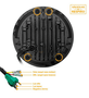 Farol Led Redondo 30/60W c/ Angel Eyes DRL Alta/Baixa 6000K Bivolt 10-30V (Diametro 18cm)