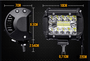 Farol Off Road LED SMD 60W 12-24V 6000K (L:10cm x A:8,1cm x P:7cm)