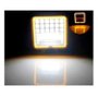 Farol Auxiliar Quadrado 42 SMD 138W 6500K c/ Angel Eyes Estrobo Bivolt (medida 10,5 x 10,5cm)