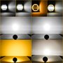 Farol Auxiliar Redondo 32 Leds 72W 12/24V c/ Angel Eyes Cinoy (diametro 11,3 x 3,5 espessura)