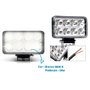 Farol Auxiliar Retangular 8 Led 24W 10-30V Cinoy (medidas: A:8cm x L:15cm x P:6cm)