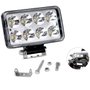 Farol Auxiliar Retangular 8 Led 24W 10-30V Cinoy (medidas: A:8cm x L:15cm x P:6cm)