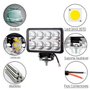 Farol Auxiliar Retangular 8 Led 24W 10-30V Cinoy (medidas: A:8cm x L:15cm x P:6cm)