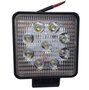 Farol OFF ROAD 9 LEDS 27W BIVOLT 6000K Quadrado (medidas 10,9 x 10,9)