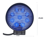 Farol Spot Pulverização 9 Leds 27W Bivolt Azul (diametro 11,4cm, espessura 4cm)