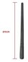 Haste Antena Universal c/ Adaptador M5 e M6 20cm Preta