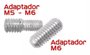 Haste Antena Universal c/ Adaptador M5 e M6 20cm Preta