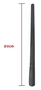 Haste Antena Universal c/ Adaptador M5 e M6 20cm Preta