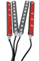Kit 4 Barras Led c/ Controle 12V Sincronizada 7 Cores Função Ritmo da Música