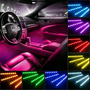 Kit 4 Barras Led c/ Controle 12V Sincronizada 7 Cores Função Ritmo da Música