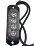 Led Estrobo 4 CREE Multifunção Luz Branca 6.000K Luz Contínua + 16 Funções IP65 12V 10mm Aluminio