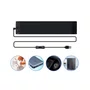 Painel Led Flexivel Cabo USB 4,5m Bluetooth, APP, Controle Remoto 5V (10 x 35cm)