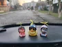 Pato Decorativo c/ Óculos e Corrente Amarelo (sem capacete)